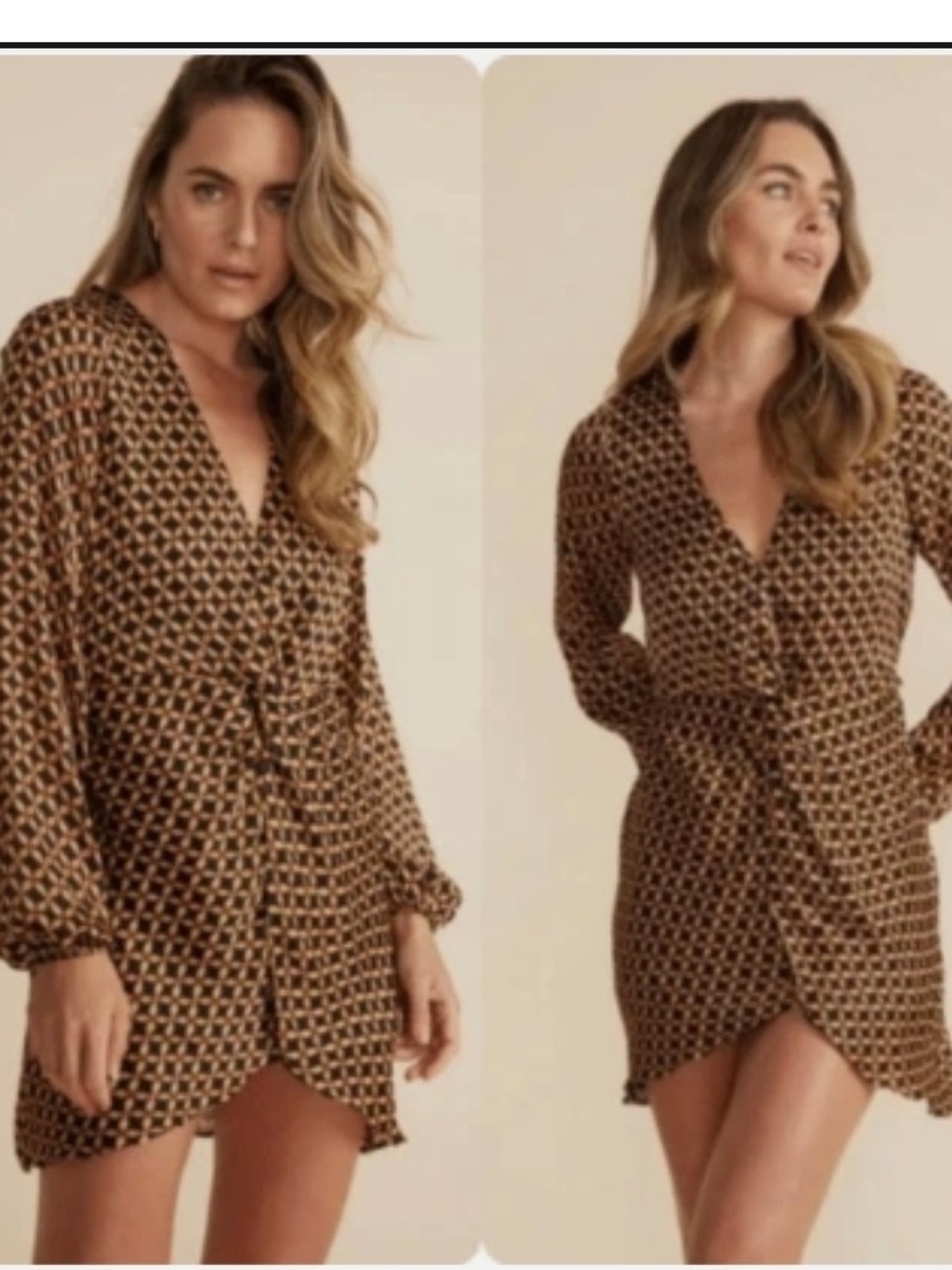 Revolve Mink Pink Valentina Long Sleeve Dress